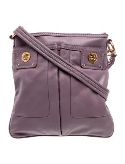 Pre-owned Marc By Marc Jacobs Leather Shoulder Bag In Purple