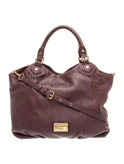 Pre-owned Marc By Marc Jacobs Leather Shoulder Bag In Purple