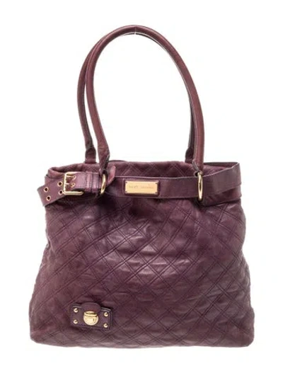Pre-owned Marc By Marc Jacobs Leather Shoulder Bag In Purple