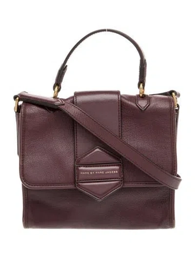 Pre-owned Marc By Marc Jacobs Leather Shoulder Bag In Purple