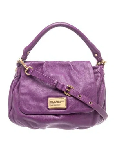 Pre-owned Marc By Marc Jacobs Leather Shoulder Bag In Purple