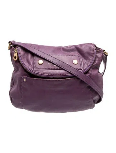 Pre-owned Marc By Marc Jacobs Leather Shoulder Bag In Purple