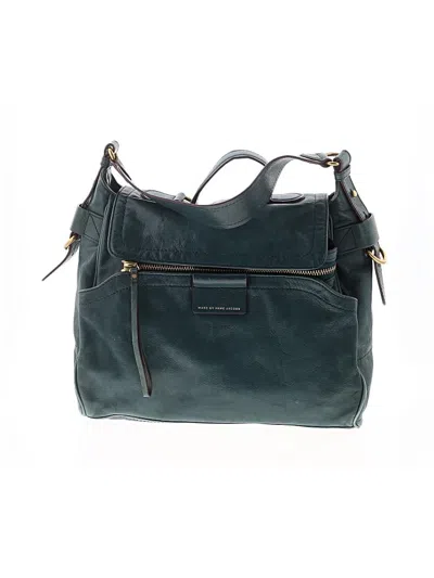 Pre-owned Marc By Marc Jacobs Leather Shoulder Bag In Teal