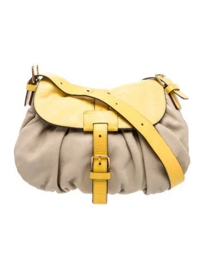 Pre-owned Marc By Marc Jacobs Leather Shoulder Bag In Yellow