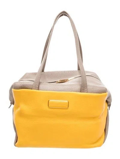 Pre-owned Marc By Marc Jacobs Leather Shoulder Bag In Yellow