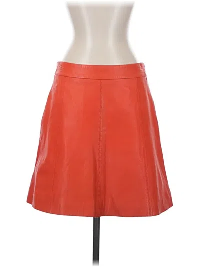 Pre-owned Marc By Marc Jacobs Leather Skirt In Orange