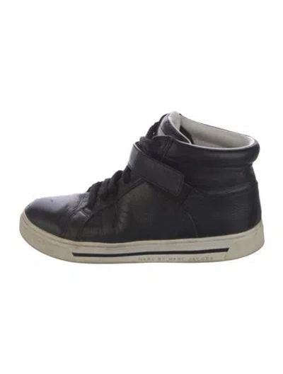 Pre-owned Marc By Marc Jacobs Leather Sneakers In Black