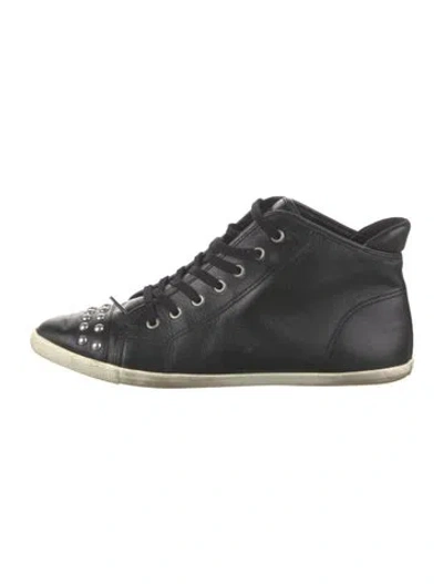 Pre-owned Marc By Marc Jacobs Leather Sneakers In Black