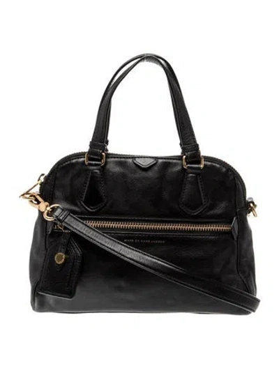 Pre-owned Marc By Marc Jacobs Leather Top Handle Bag In Black