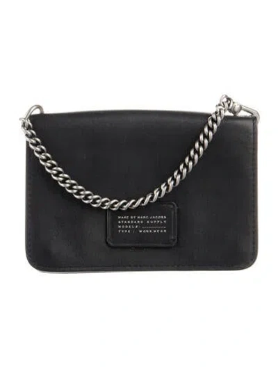 Pre-owned Marc By Marc Jacobs Leather Top Handle Bag In Black
