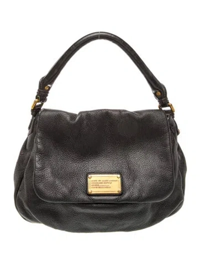 Pre-owned Marc By Marc Jacobs Leather Top Handle Bag In Black