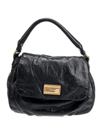 Pre-owned Marc By Marc Jacobs Leather Top Handle Bag In Black