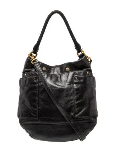 Pre-owned Marc By Marc Jacobs Leather Top Handle Bag In Black