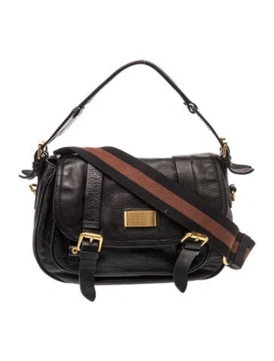 Pre-owned Marc By Marc Jacobs Leather Top Handle Bag In Black