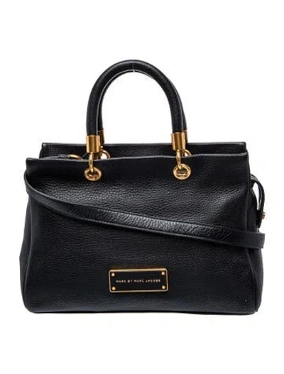 Pre-owned Marc By Marc Jacobs Leather Top Handle Bag In Black