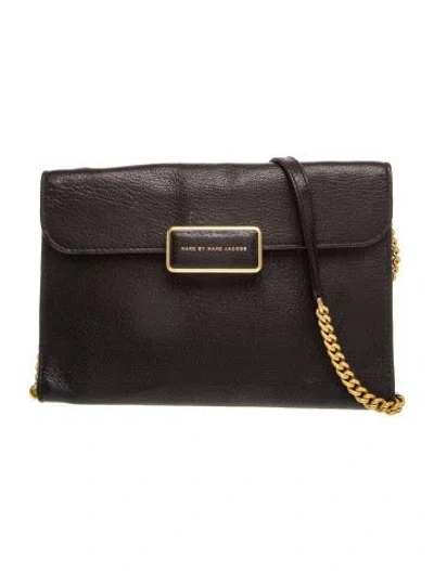 Pre-owned Marc By Marc Jacobs Leather Top Handle Bag In Black