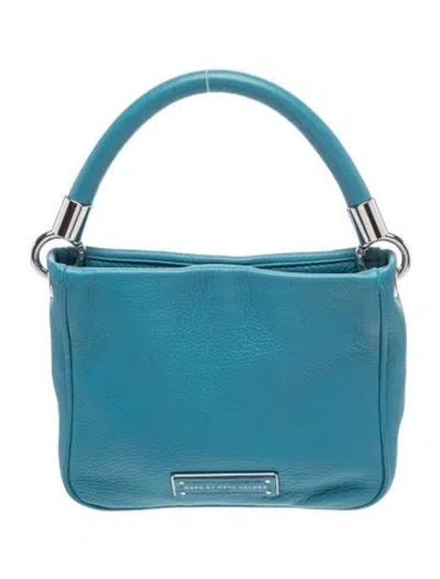Pre-owned Marc By Marc Jacobs Leather Top Handle Bag In Blue