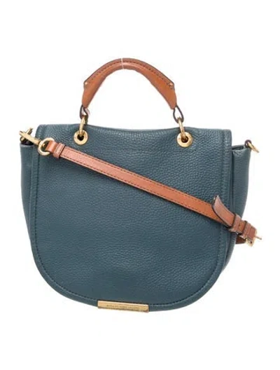 Pre-owned Marc By Marc Jacobs Leather Top Handle Bag In Blue