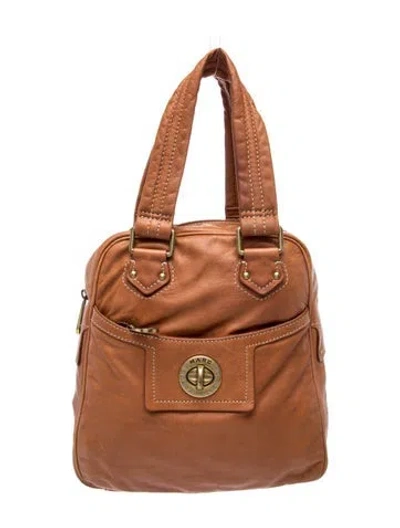 Pre-owned Marc By Marc Jacobs Leather Top Handle Bag In Brown