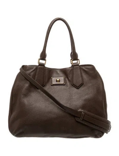 Pre-owned Marc By Marc Jacobs Leather Top Handle Bag In Brown
