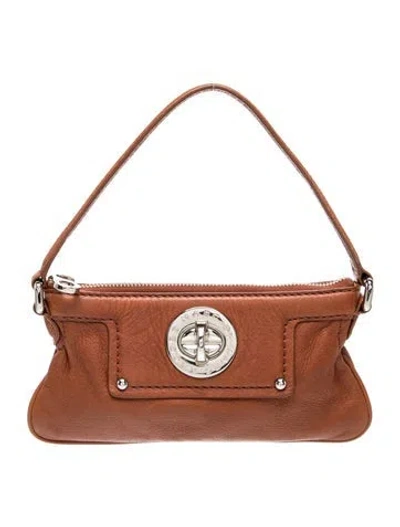 Pre-owned Marc By Marc Jacobs Leather Top Handle Bag In Brown