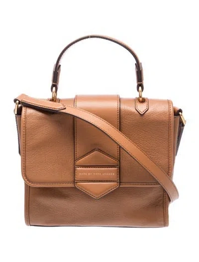 Pre-owned Marc By Marc Jacobs Leather Top Handle Bag In Brown