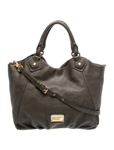 Pre-owned Marc By Marc Jacobs Leather Top Handle Bag In Gray
