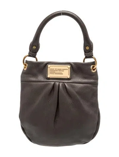 Pre-owned Marc By Marc Jacobs Leather Top Handle Bag In Gray