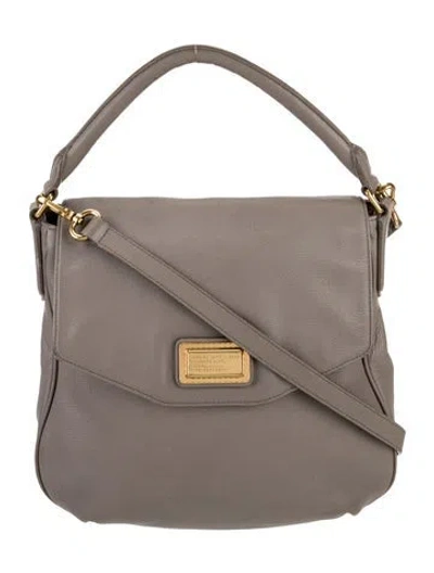 Pre-owned Marc By Marc Jacobs Leather Top Handle Bag In Gray