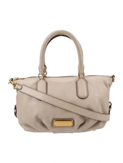 Pre-owned Marc By Marc Jacobs Leather Top Handle Bag In Gray