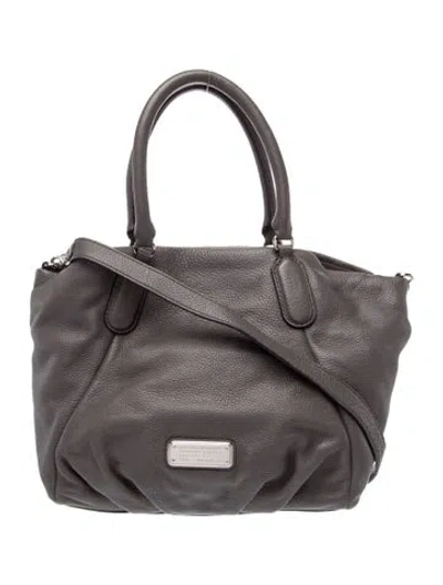 Pre-owned Marc By Marc Jacobs Leather Top Handle Bag In Gray
