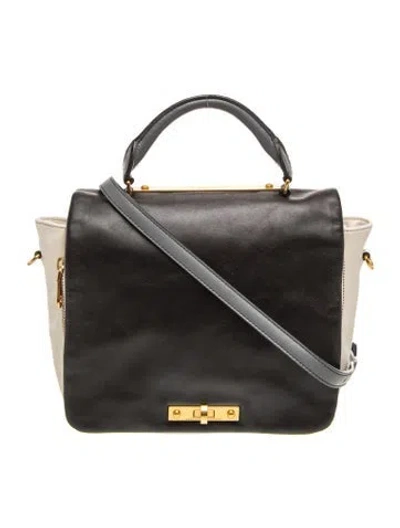 Pre-owned Marc By Marc Jacobs Leather Top Handle Bag In Gray