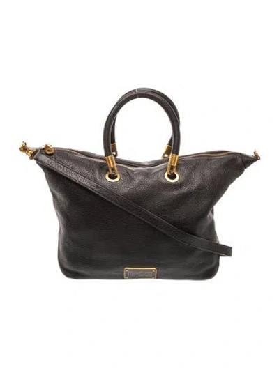 Pre-owned Marc By Marc Jacobs Leather Top Handle Bag In Gray