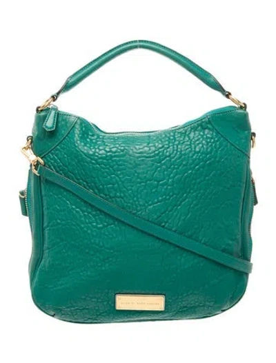 Pre-owned Marc By Marc Jacobs Leather Top Handle Bag In Green