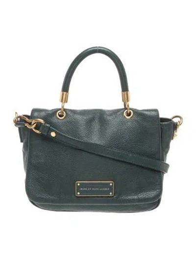Pre-owned Marc By Marc Jacobs Leather Top Handle Bag In Green