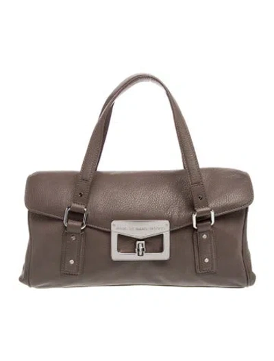 Pre-owned Marc By Marc Jacobs Leather Top Handle Bag In Grey