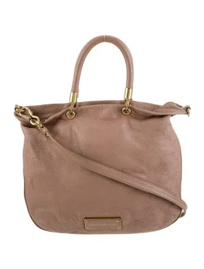 Pre-owned Marc By Marc Jacobs Leather Top Handle Bag In Neutral