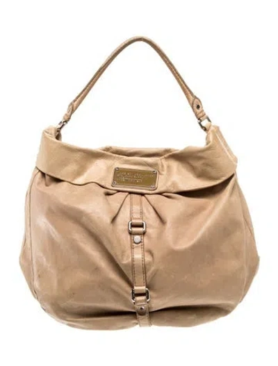 Pre-owned Marc By Marc Jacobs Leather Top Handle Bag In Neutral