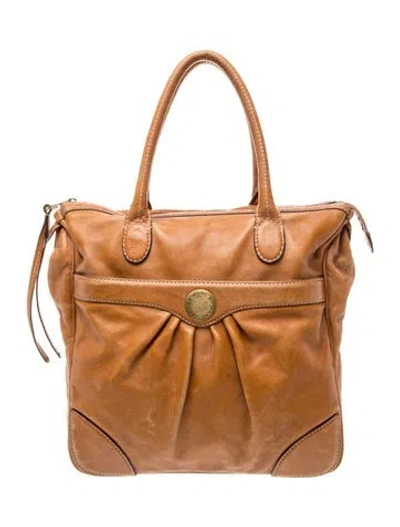 Pre-owned Marc By Marc Jacobs Leather Top Handle Bag In Neutral