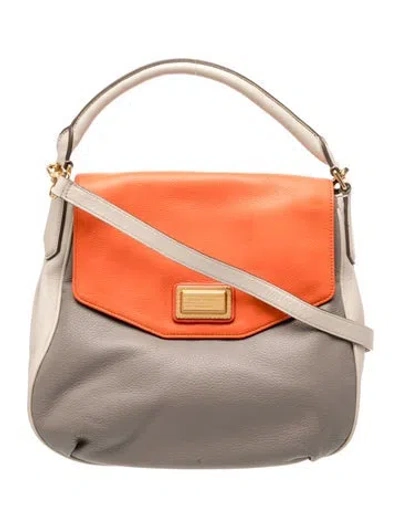 Pre-owned Marc By Marc Jacobs Leather Top Handle Bag In Neutral