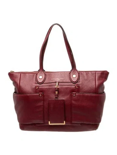Pre-owned Marc By Marc Jacobs Leather Top Handle Bag In Red