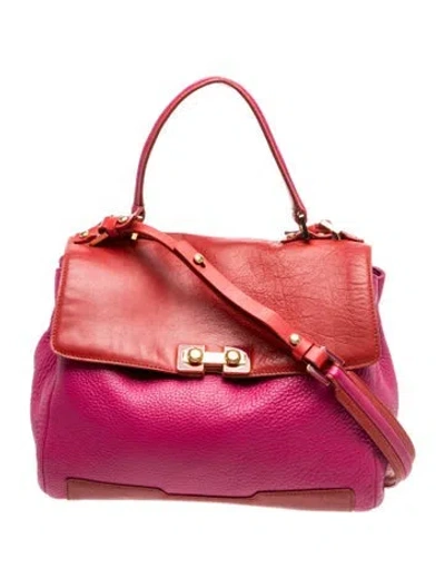 Pre-owned Marc By Marc Jacobs Leather Top Handle Bag In Red