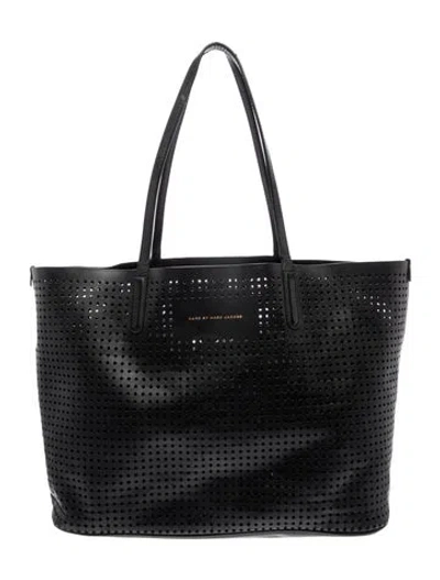 Pre-owned Marc By Marc Jacobs Leather Tote In Black