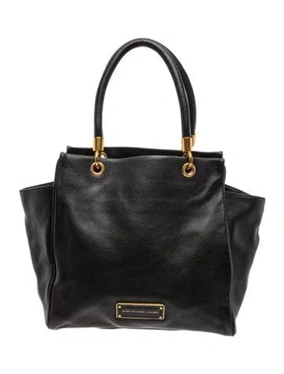 Pre-owned Marc By Marc Jacobs Leather Tote In Black