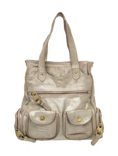 Pre-owned Marc By Marc Jacobs Leather Tote In Gold