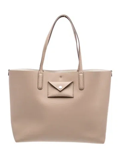 Pre-owned Marc By Marc Jacobs Leather Tote In Neutral