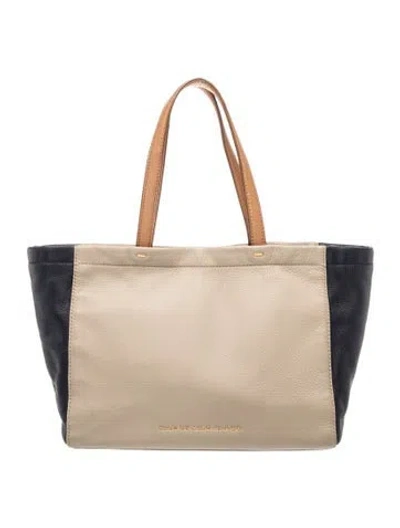 Pre-owned Marc By Marc Jacobs Leather Tote In Neutrals