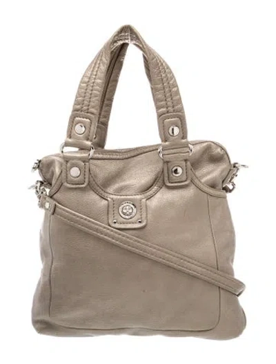 Pre-owned Marc By Marc Jacobs Leather Tote In Neutrals