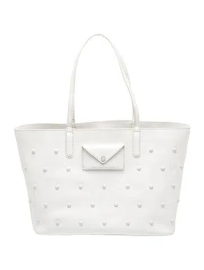 Pre-owned Marc By Marc Jacobs Leather Tote In White