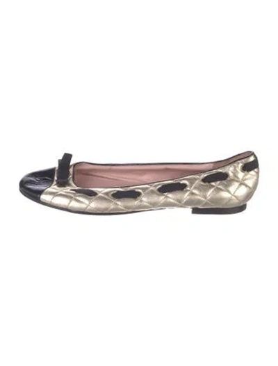 Pre-owned Marc By Marc Jacobs Leather Tweed Pattern Ballet Flats